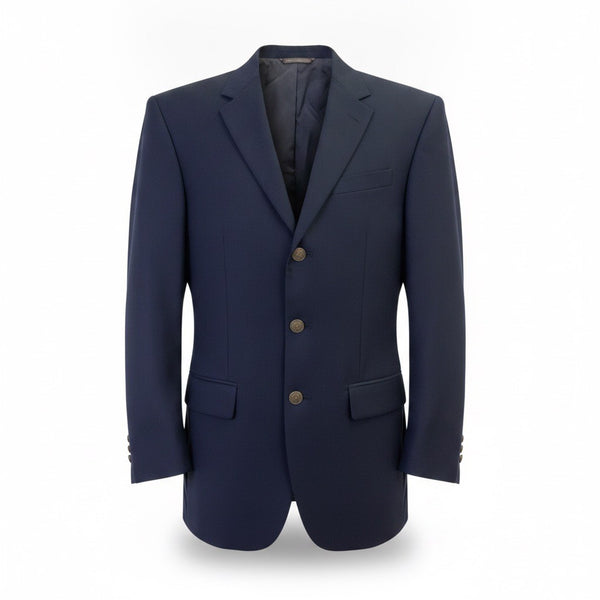Nautica Mens Navy Polyester Blazer Single Breasted 3-Button Jacket 