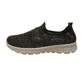 Cool Music Women’s Black Mesh Slip-On Lightweight Casual Walking Shoes Size 38