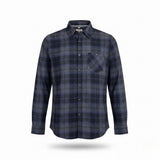 Eight Bells Mens Navy Blue Cotton Plaid Button-Up Long Sleeve Shirt Size L
