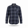 Eight Bells Mens Navy Blue Cotton Plaid Button-Up Long Sleeve Shirt Size L