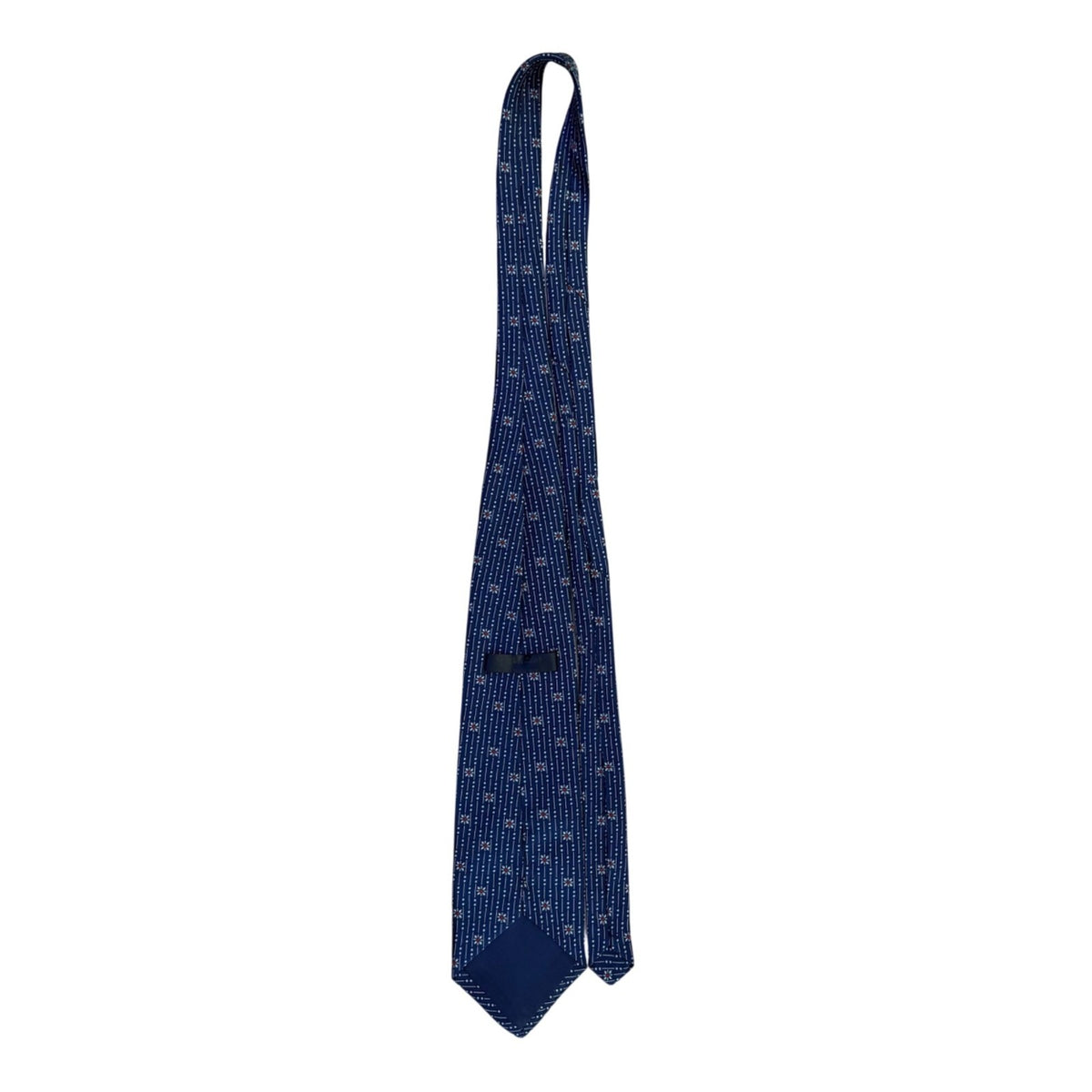 Parkster Mens Blue Silk Handmade Neck Tie Star Dot Pattern