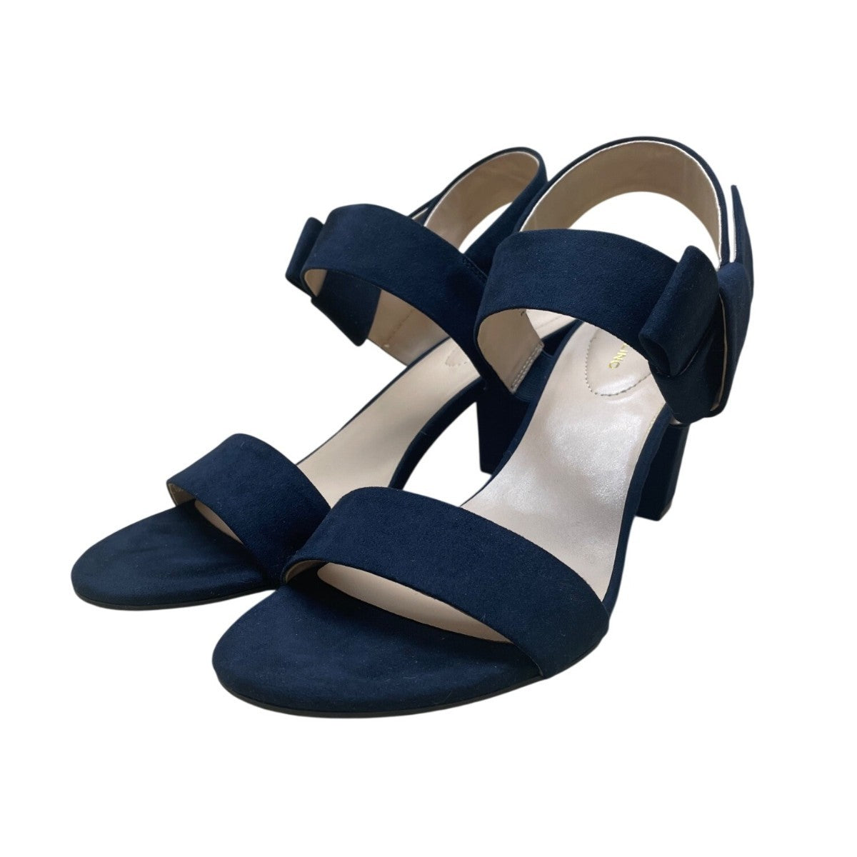 Bandolino Women’s Navy Textile Upper Open Toe Donna Heel Sandals Size 8.5M