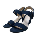 Bandolino Women’s Navy Textile Upper Open Toe Donna Heel Sandals Size 8.5M