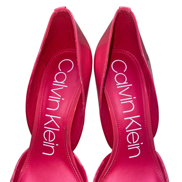 Calvin Klein Women’s Rose Quartz Suede/Patent Marybeth Pointed-Toe Heels Sz 10M