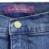 Gloria Vanderbilt Womens Blue Denim Amanda Straight-Leg Jeans Classic Fit Sz14
