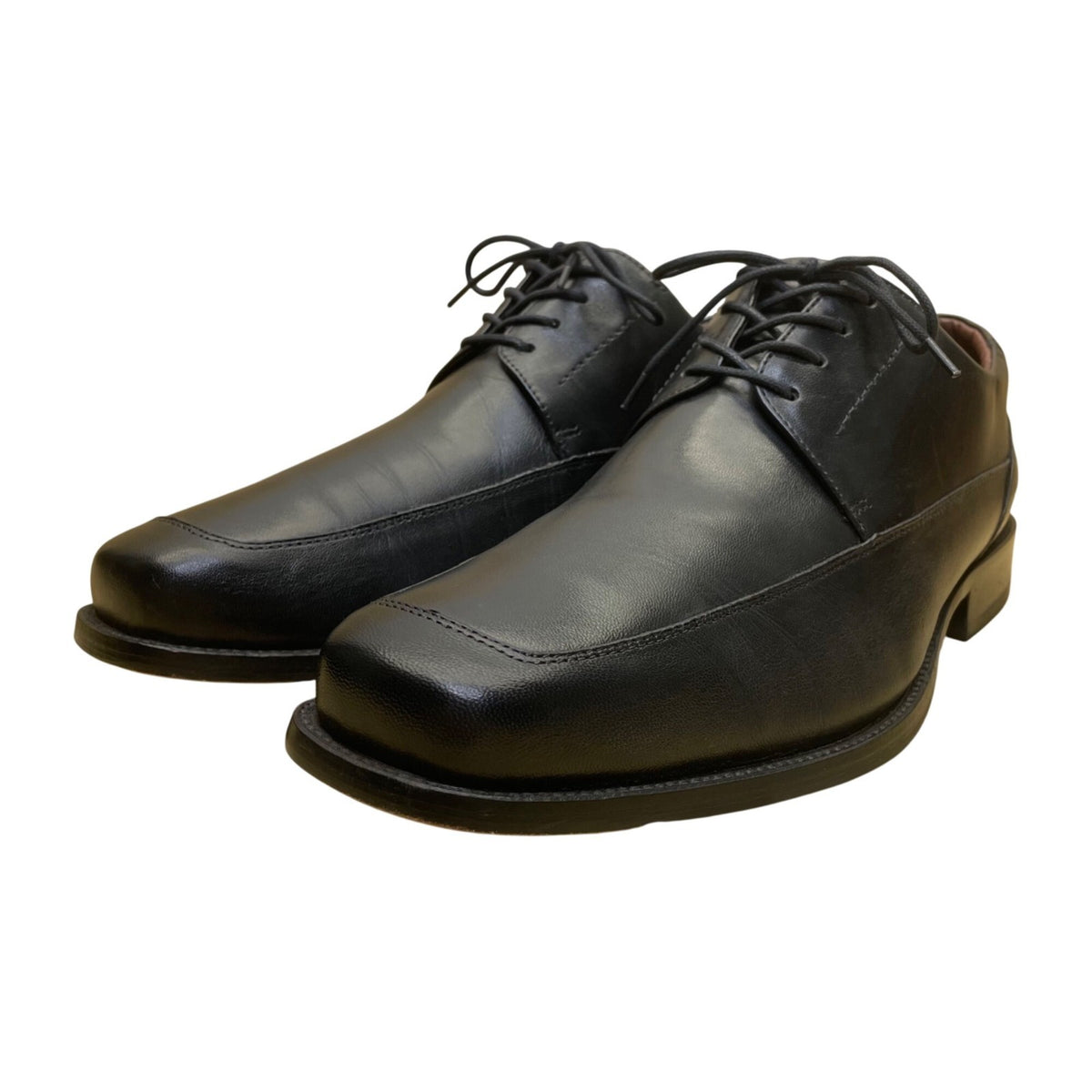 Johnston & Murphy Men’s Black Leather Lace-Up Dobson Moc Toe Oxfords Size 12W