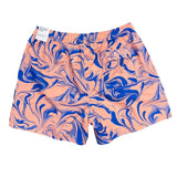Nike Mens Peach & Blue Swim Trunks Standard Fit Abstract Pattern Size XL