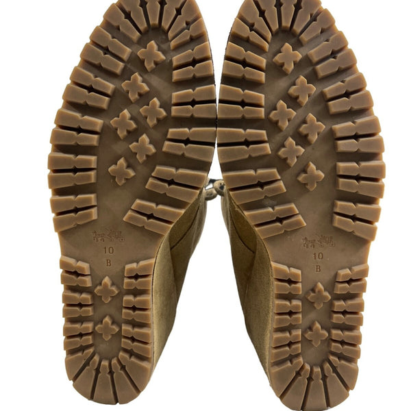 Coach Women’s Dark Beige Suede Karson Ankle Booties Sz 10