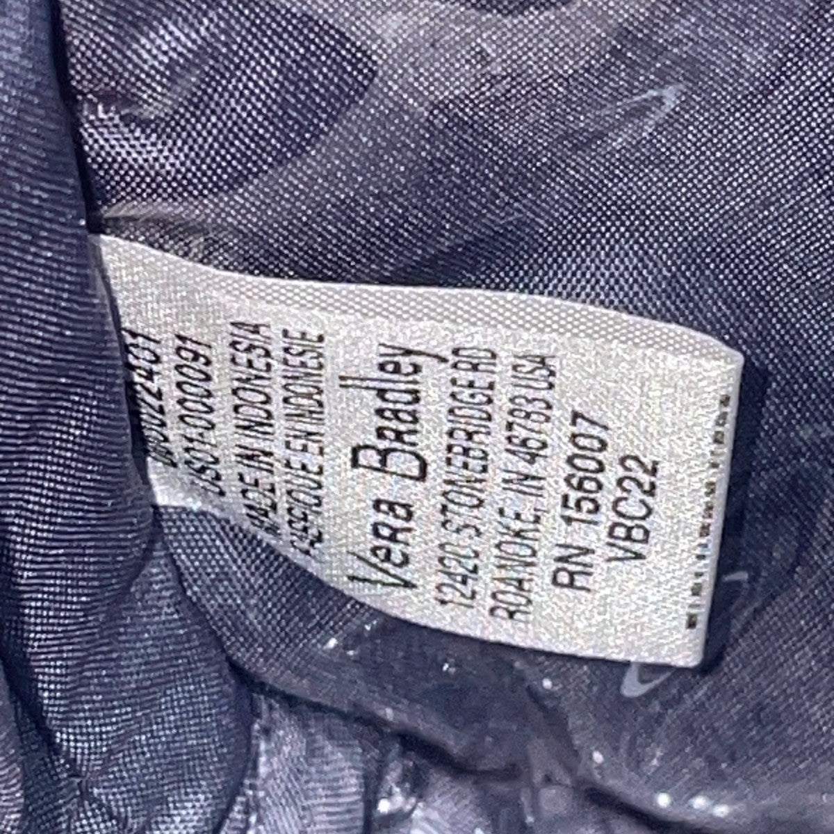 Vera Bradley Women’s Gray Quilted Floral Foldable Hanging Travel Organizer