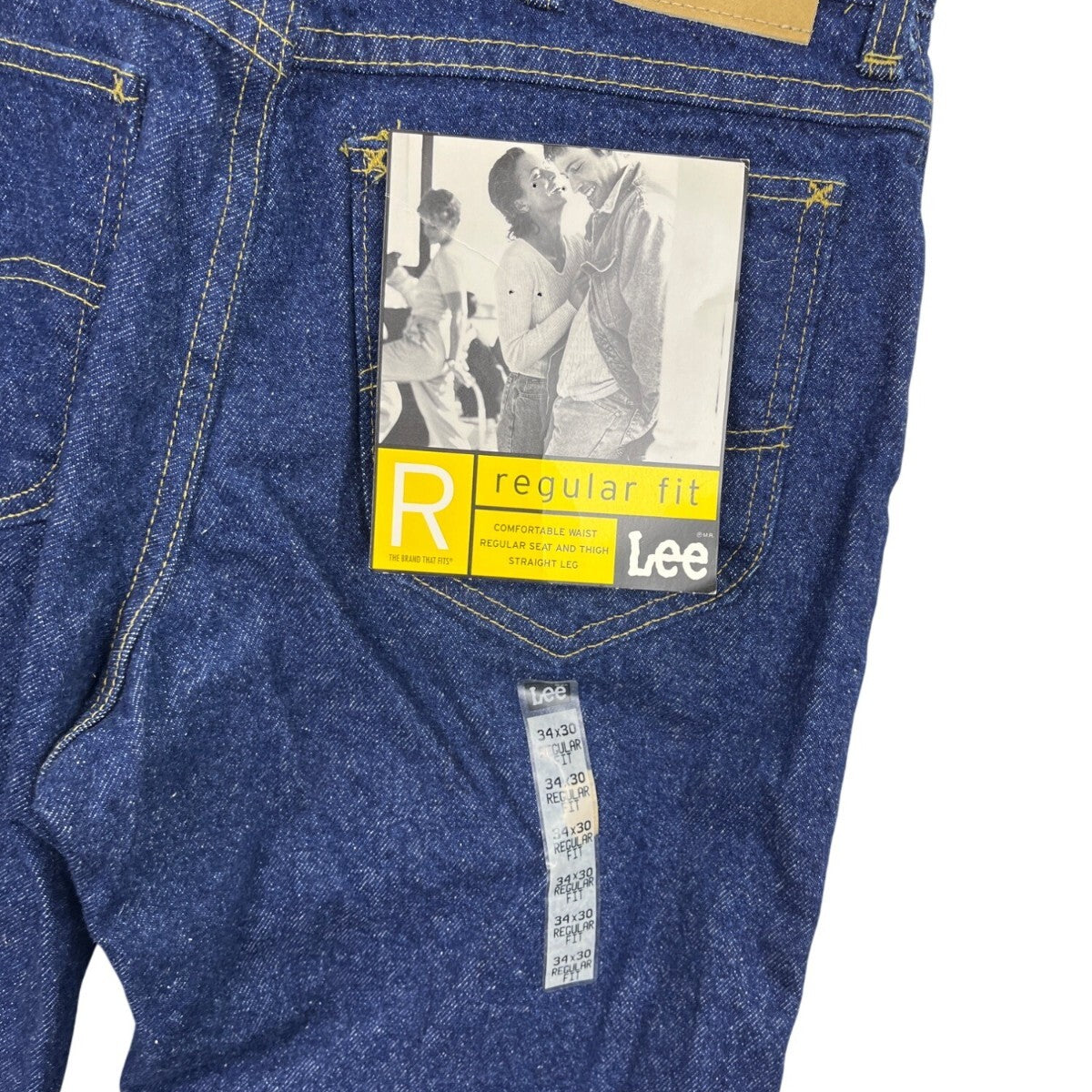 Vintage 90s Y2K Lee 34x30 Lee Mens Regular Fit Jeans Blue Denim Made in USA New