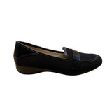 Kelly & Katie Women’s Black Fabric With Patent Trim Slip-On Danic Loafer Size 7M