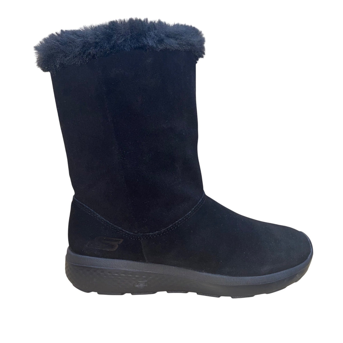 Skechers Women’s Black Suede Faux Fur Lined On-The-Go City 2 Winter Boots Size 7