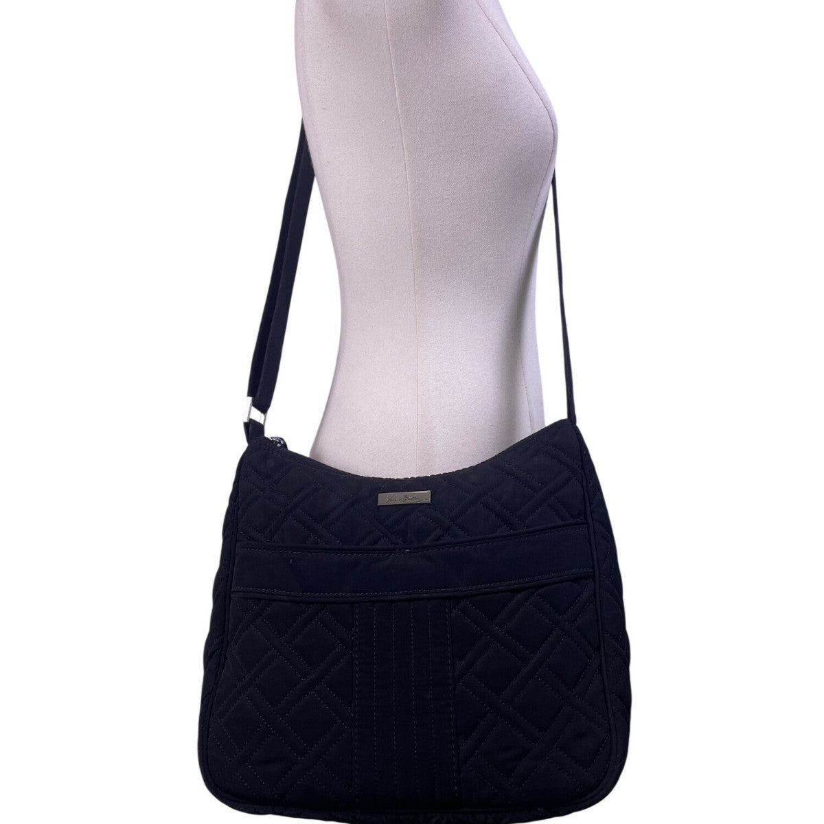 Vera Bradley Women’s Black Quilted Adjustable Strap Shoulder Bag
