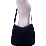 Vera Bradley Women’s Black Quilted Adjustable Strap Shoulder Bag