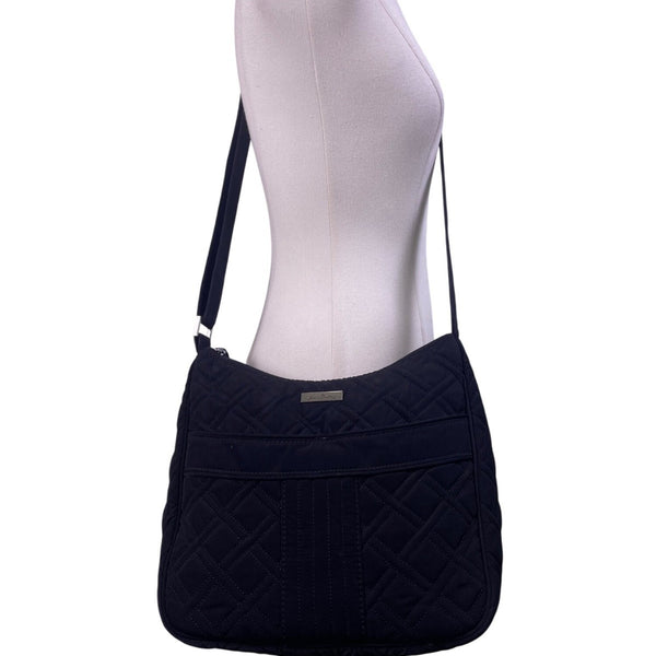 Vera Bradley Women’s Black Quilted Adjustable Strap Shoulder Bag