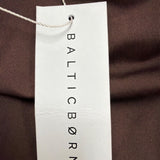 Baltic Born Womens Brown Velvet Wrap Maxi Dress Elegant Soft Fabric Size L