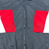 Downhill Racer Mens Colorblock Ski Jacket Black Red White Winter Coat Size L