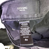Express Womens Black Fringe-Trim Mid-Rise Legging Jeans Size 4R