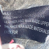 Khombu Women’s Gray Leather Waterproof Lace-Up Winter Snow Boots Size 6