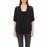 Hotouch Women’s Black Polyester/Spandex Open Front Cardigan Sweater Size L - New