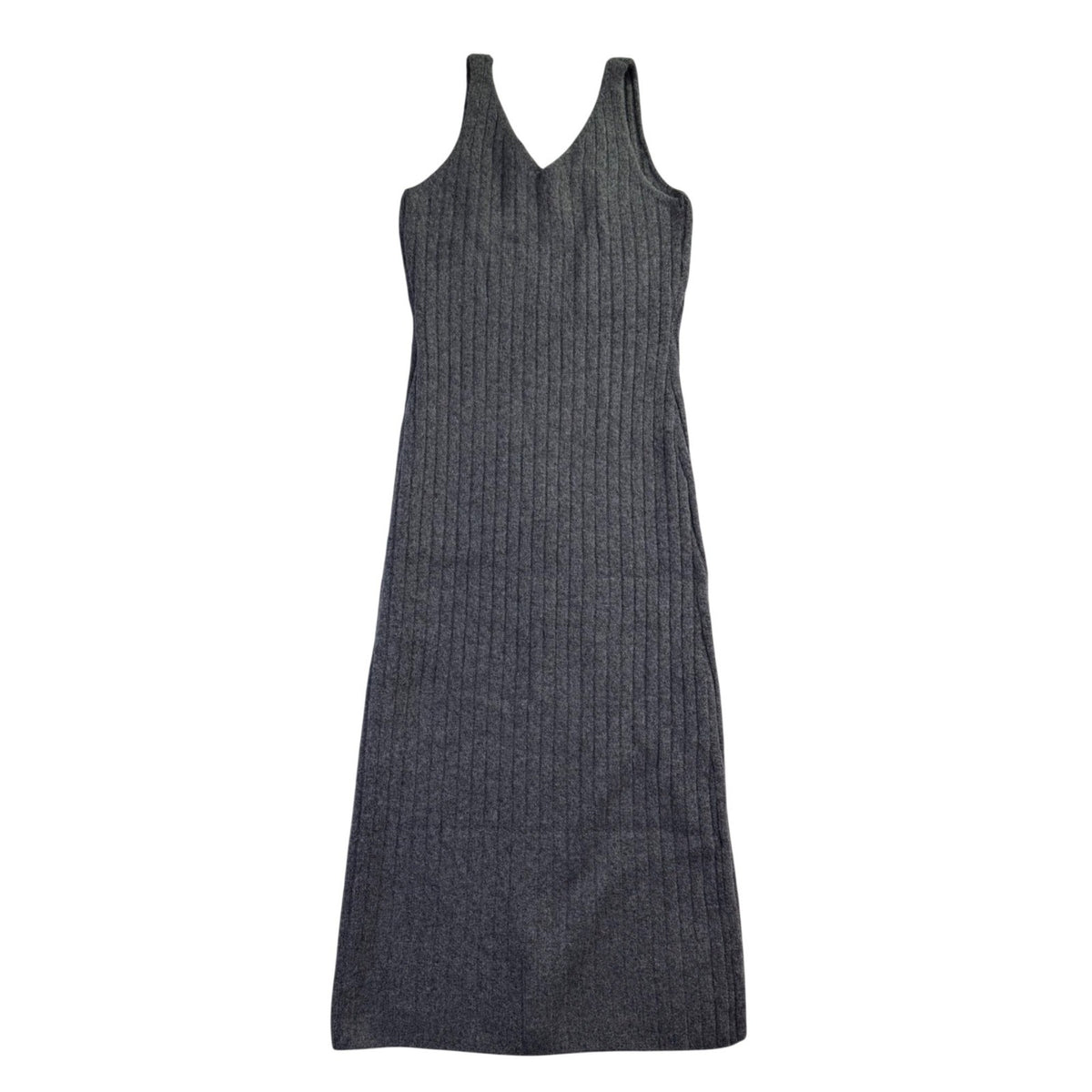 Crescent Womens Gray Ribbed Tank Maxi Dress Size M