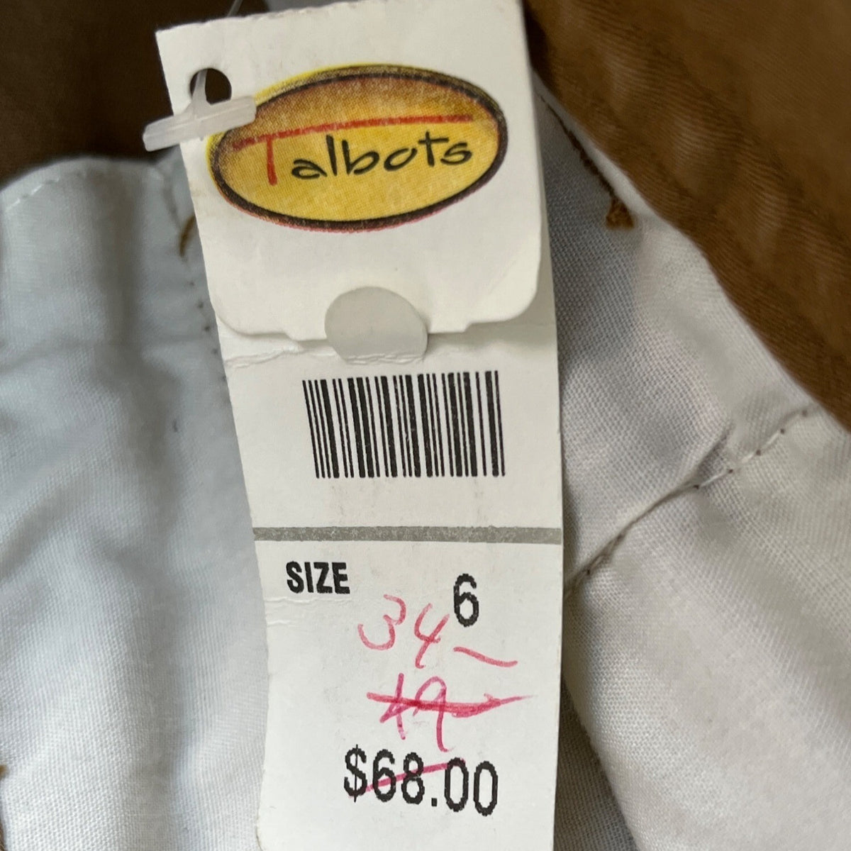 Talbots Stretch Khaki Brown Straight Leg Pants Womens Size 6 - New