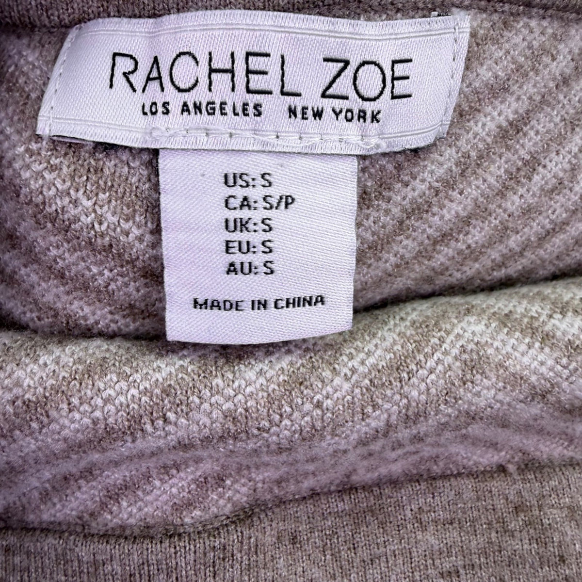 Rachel Zoe Womens Beige Striped Turtleneck Sweater & Maxi Skirt Set S