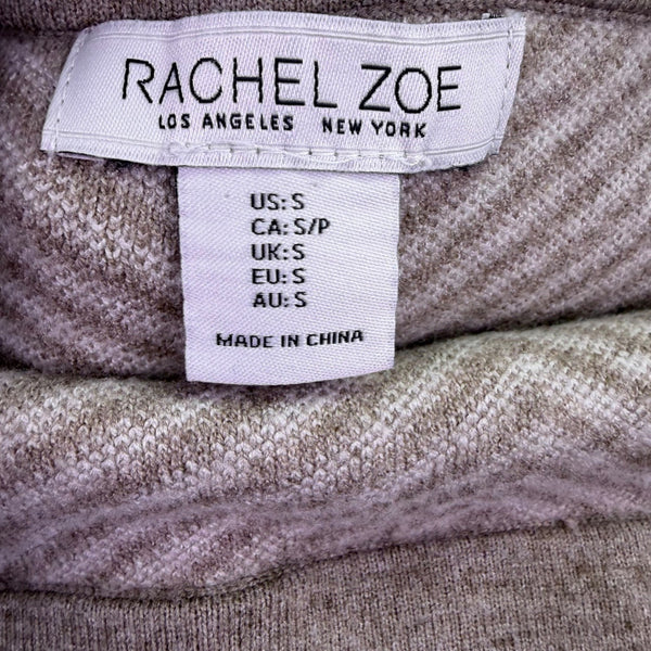 Rachel Zoe Womens Beige Striped Turtleneck Sweater & Maxi Skirt Set S