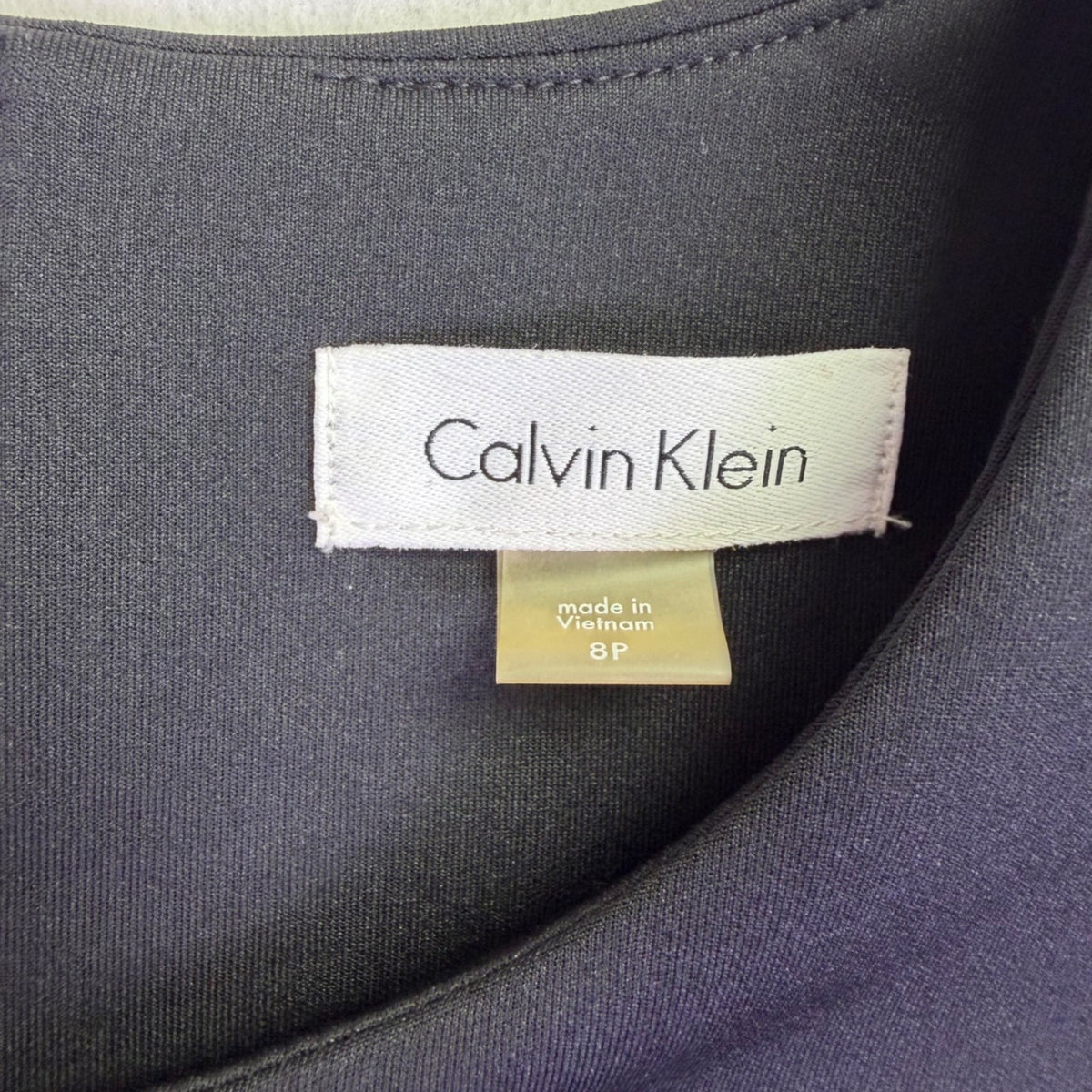 Calvin Klein Womens Black & White Sheath Dress Contrasting Classic Size 8P