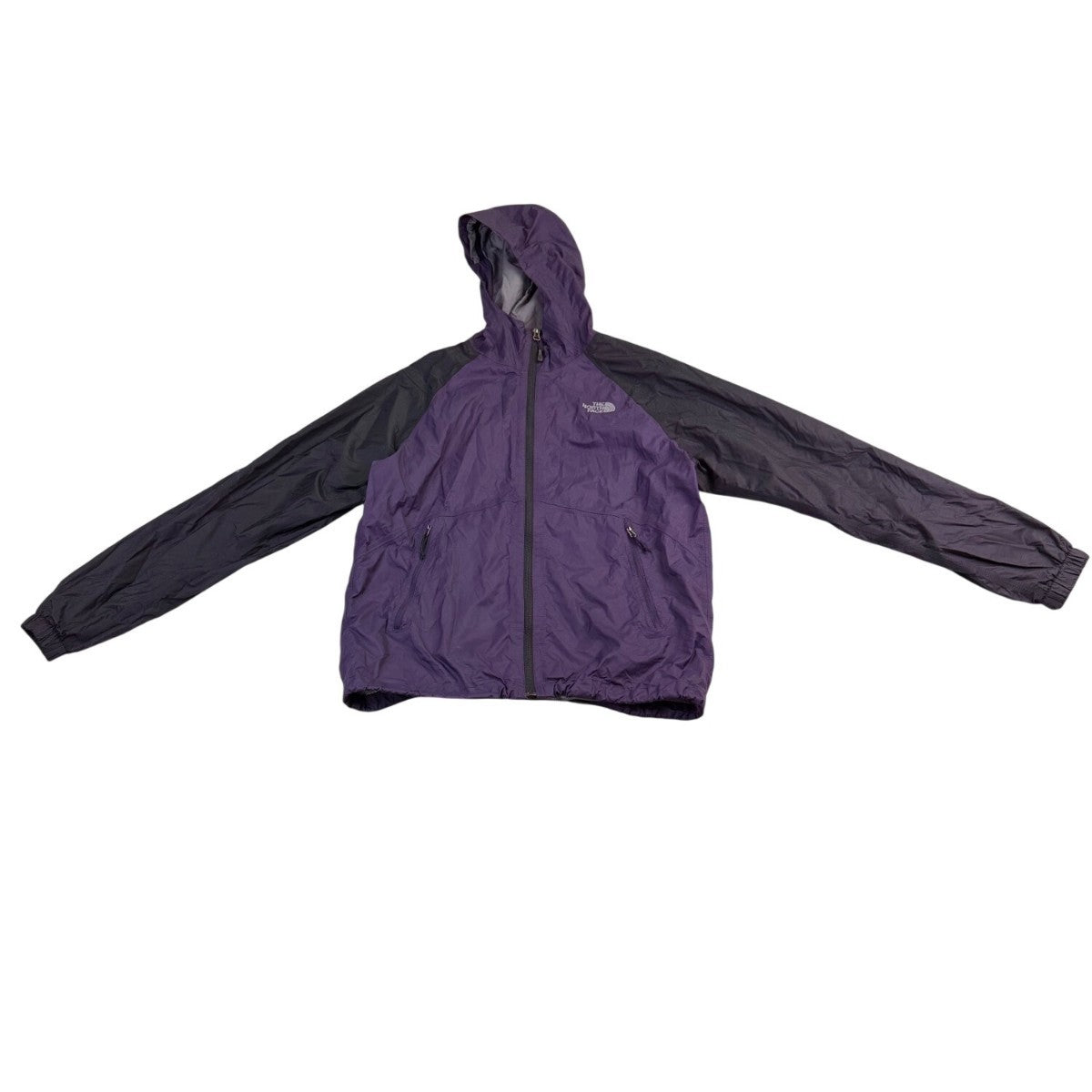 The North Face Mens Purple/Black Nylon Hooded Rain Jacket Size M