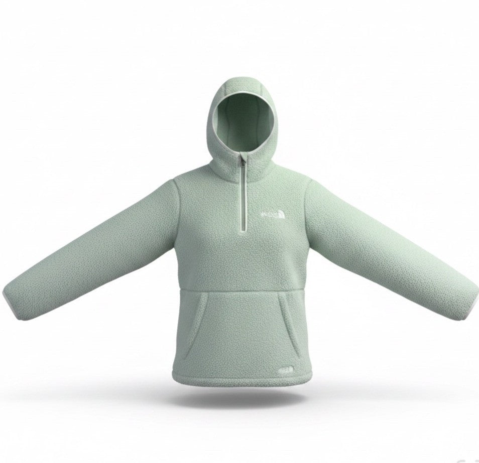 Spyder Womens Mint Green Fleece Pullover Hoodie Cozy Kangaroo Pocket Size M