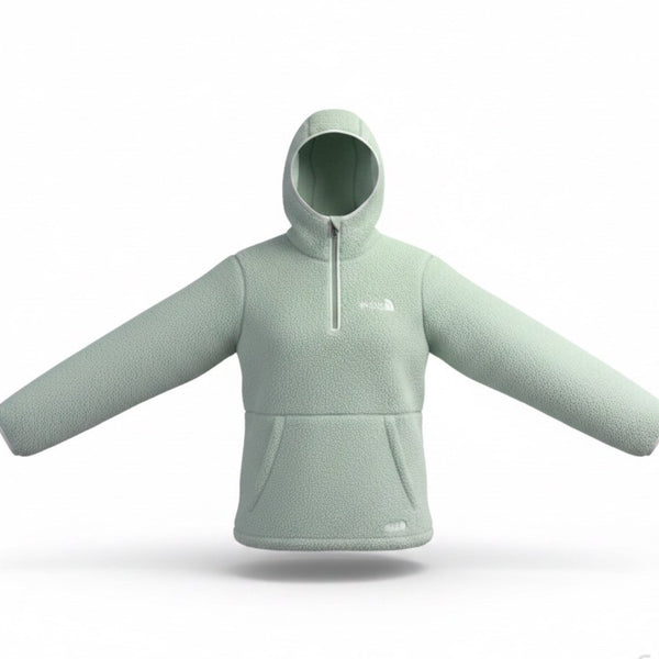 Spyder Womens Mint Green Fleece Pullover Hoodie Cozy Kangaroo Pocket Size M