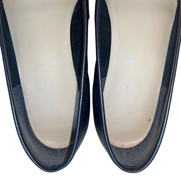 Nicole Women’s Gray Leather Slip On Square Toe Bing Loafers 7.5M