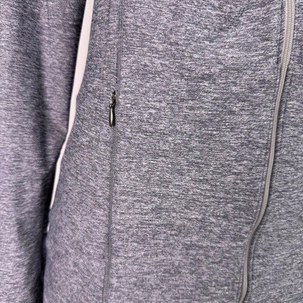 Athleta Women’s Gray Polyester/Nylon Hooded SweaterFull Zip Lightweight Size S
