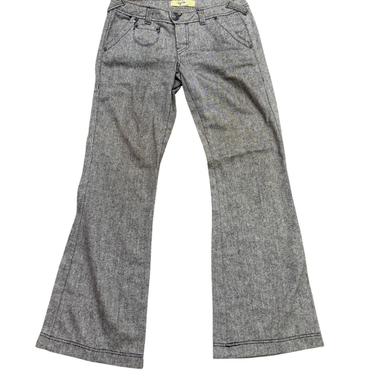 Tyte Womens Gray Metallic Flared Pants Casual Chic Size 9