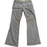 Tyte Womens Gray Metallic Flared Pants Casual Chic Size 9