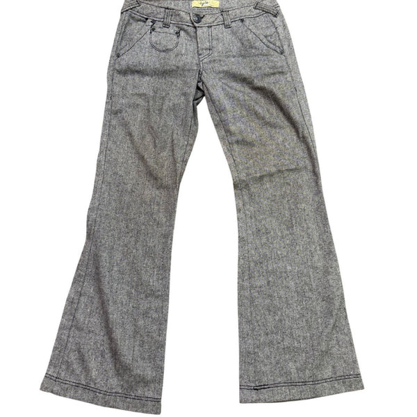 Tyte Womens Gray Metallic Flared Pants Casual Chic Size 9