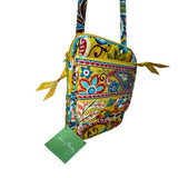 Vera Bradley Women’s Yellow Quilted Adjustable Strap Mini Hipster Crossbody Bag