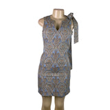 Talbots Womens Paisley Print Cotton & Silk Blend Sleeveless Sheath Dress Size 2P