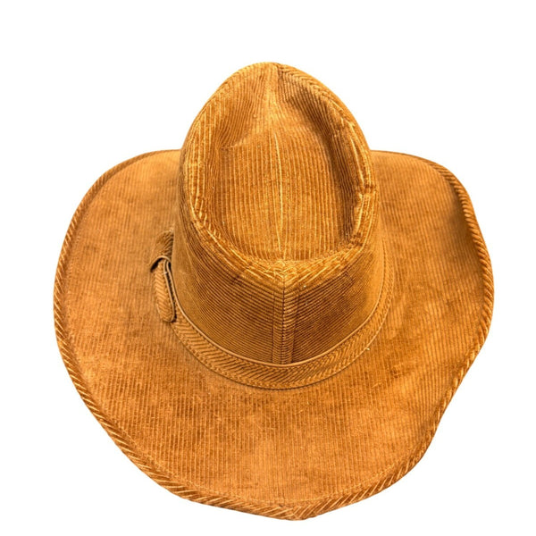 Resistol Mens Brown Corduroy Western Hat Self-Conforming Classic Cowboy Design