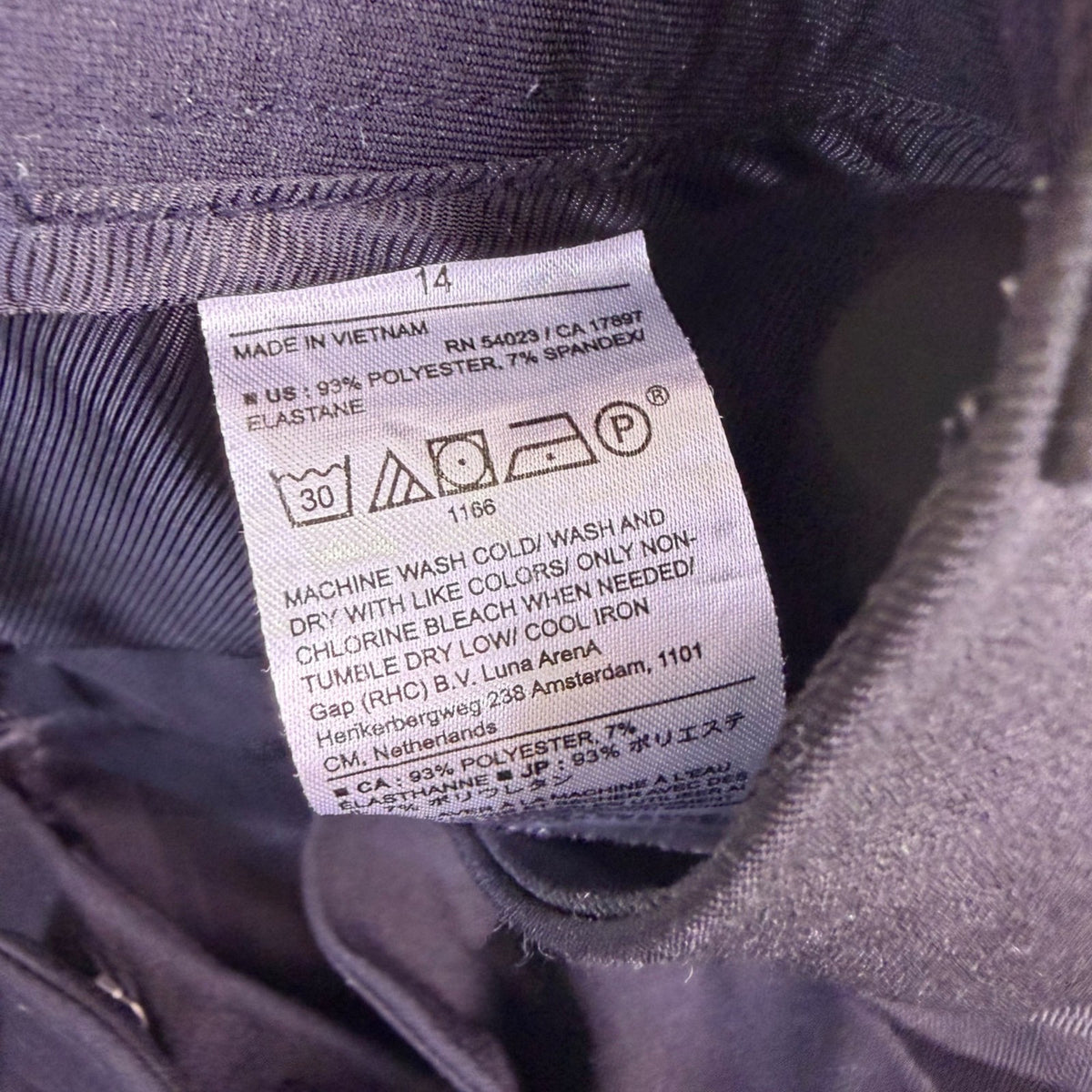 Banana Republic Womens Black Flared Dress Pants Size 14