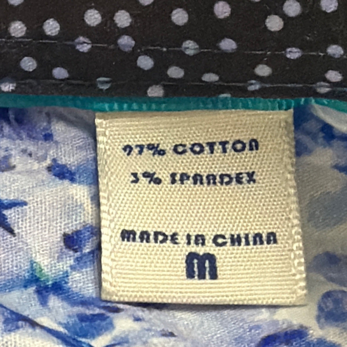 Brooklyn Brigade Mens Blue Cotton/Spandex Floral Short Sleeve Shirt Size M - New