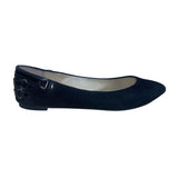 Enzo Angiolini Women’s Black Suede Strap And Buckle Detail Shiana Flats Size 8M