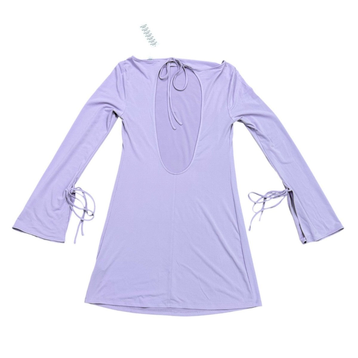 Urban Outfitters Womens Lilac Dress With Lace-Up Bell Sleeves Size M