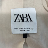 Zara Women’s Notched Lapel Grey Blazer Sz M-L Office Attire