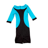Homeyee Womens Blue & Black Colorblock Pencil Dress Size M