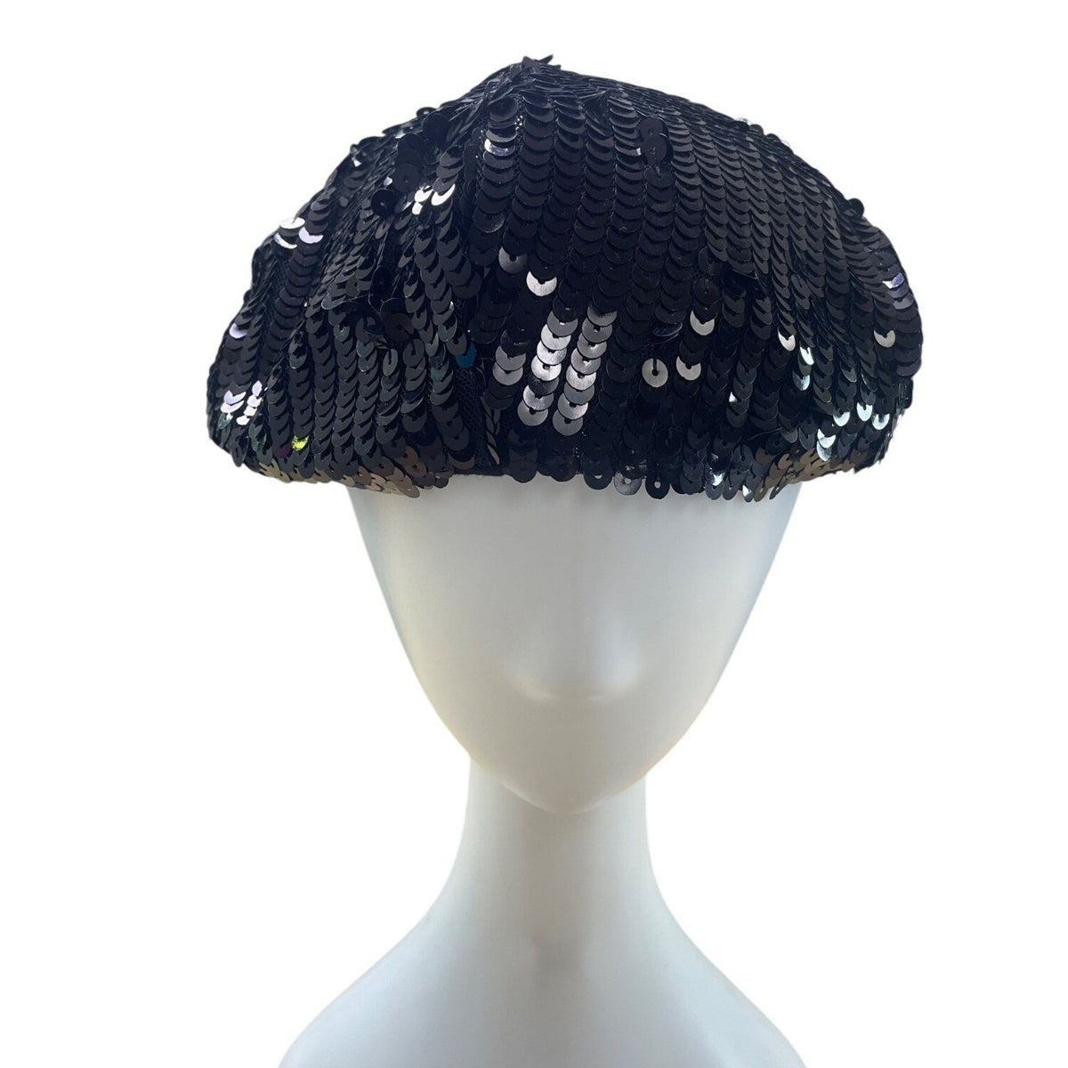 San Diego Hat Co. Womens Black Sequin Beret Stylish Sparkly Design