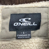 ONeill Mens Beige Cotton Jacket Corduroy Collar Sherpa Lined Standard Fit Size S