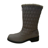 Totes Women’s Mocha Quilted Faux Fur Trim Waterproof Alaska Boots Size 10