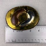 Vintage Brass & Copper Belt Buckle Made In India